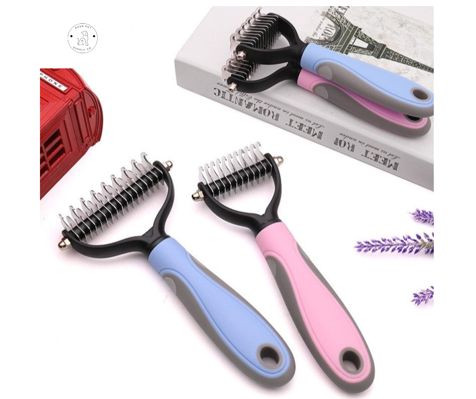 Dog grooming hot sale brush set