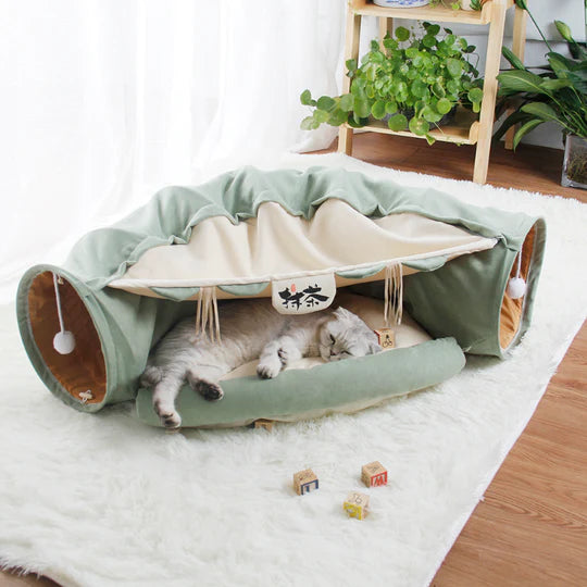 SUSHI BAR CAT TUNNEL WITH REMOVABLE CAT BED