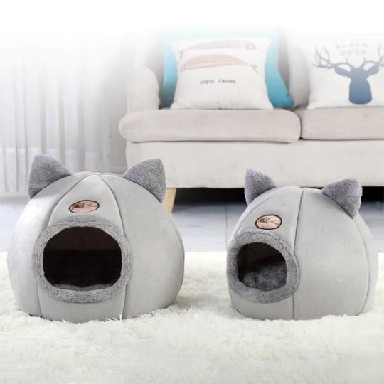 CALMING CAT CAVE WITH REMOVABLE BED CUSHION