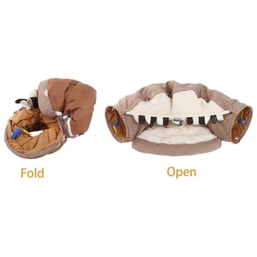 POSH CAFE CAT TUNNEL WITH REMOVABLE CAT BED